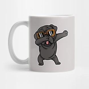 Cool Dabbing Black Pug with Sunglasses Mug